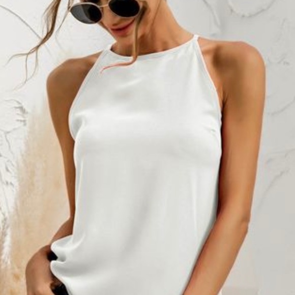 Tops - NEW - Solid Color Halter Top - size L Only 1 Left